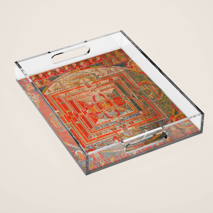 Tibetan Buddhist Mandala Manjuvajra 43 Deities Acrylic Tray Gallery Image 1