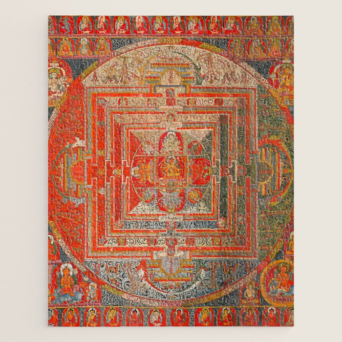 Tibetan Buddhist Mandala Manjuvajra 43 Deities Jigsaw Puzzle Gallery Image 1