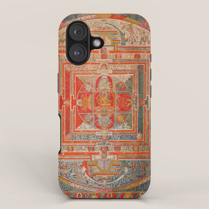 Tibetan Buddhist Mandala Manjuvajra 43 Deities iPhone Case Gallery Image 1