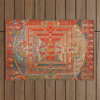 Tibetan Buddhist Mandala Manjuvajra 43 Deities Outdoor Rug Gallery Image 1