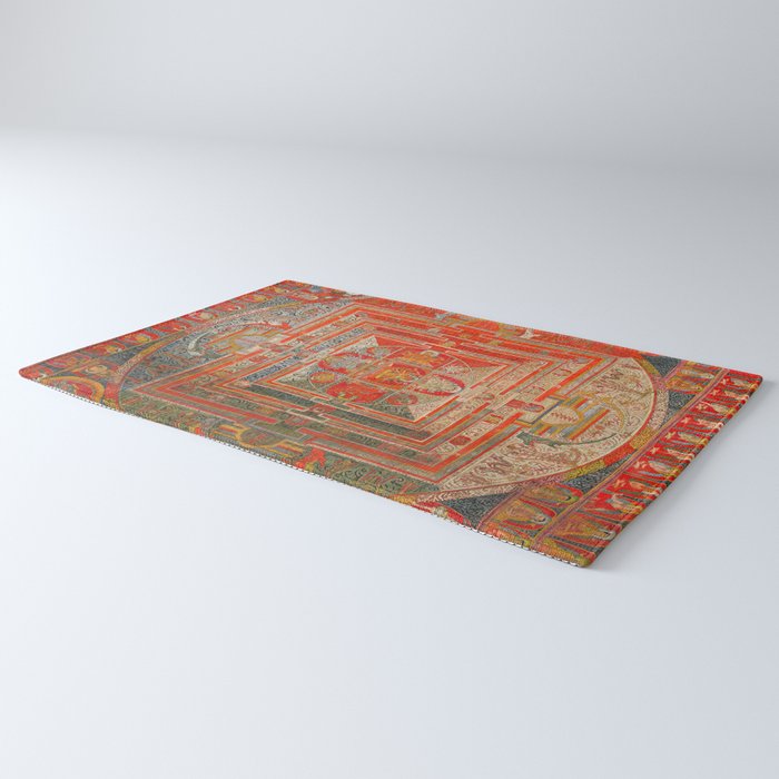 Tibetan Buddhist Mandala Manjuvajra 43 Deities Rug Gallery Image 3