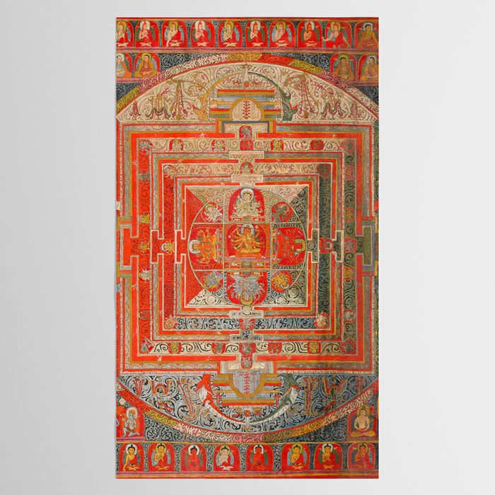 Tibetan Buddhist Mandala Manjuvajra 43 Deities Tablecloth Gallery Image 2
