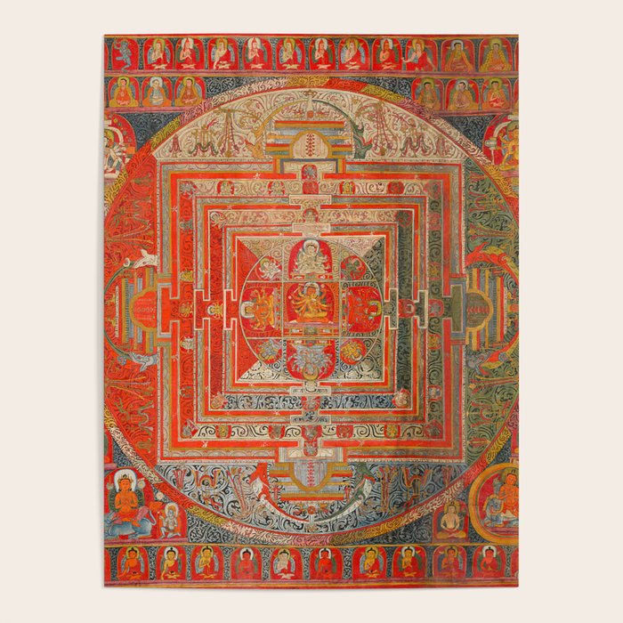 Tibetan Buddhist Mandala Manjuvajra 43 Deities Poster Gallery Image 4