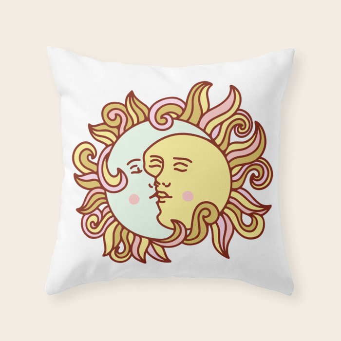 Sun and Moon Throw Pillow Gallery Image 6