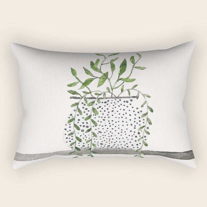 Vase 2 Rectangular Pillow Gallery Image 1