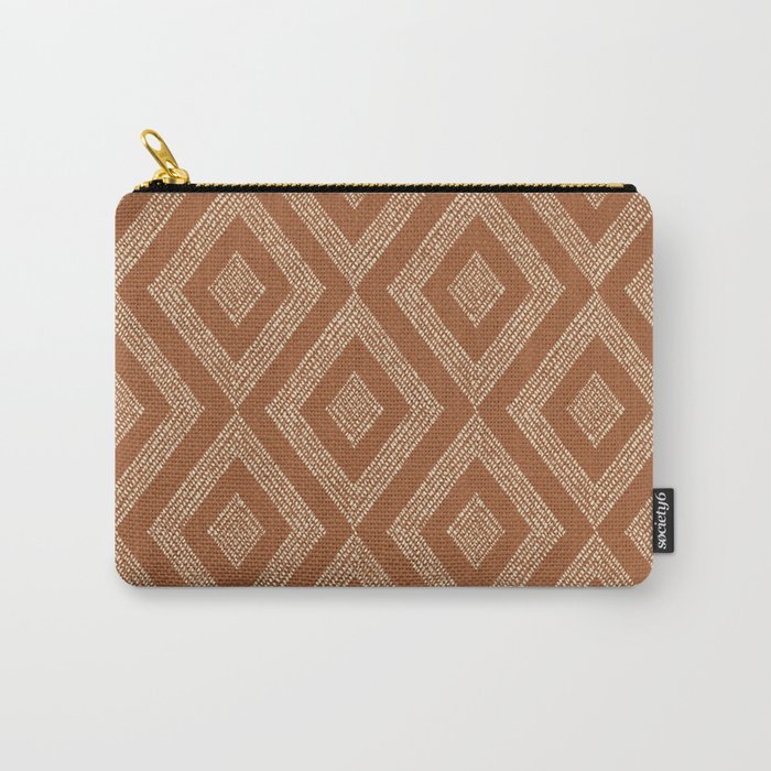 Hand-drawn Rhombus Pattern #2 Carry All Pouch Gallery Image 1