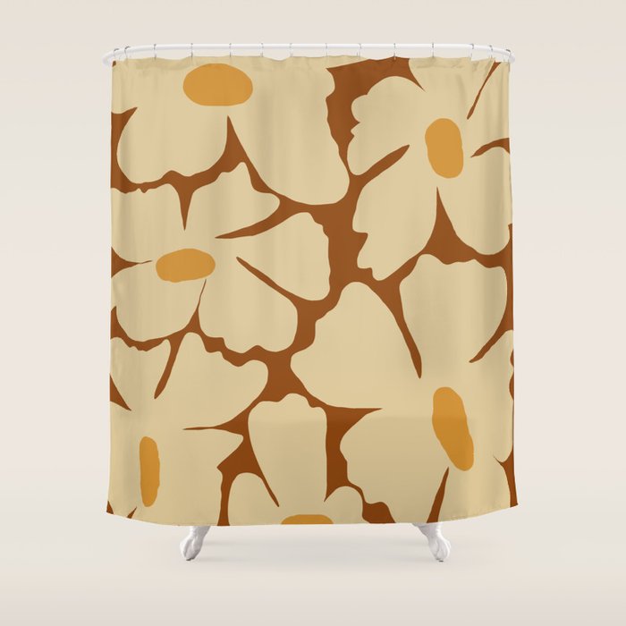 Retro fun floral  Shower Curtain Gallery Image 1
