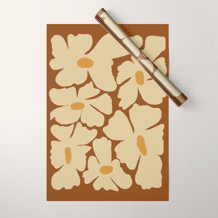 Retro fun floral  Wrapping Paper Gallery Image 1