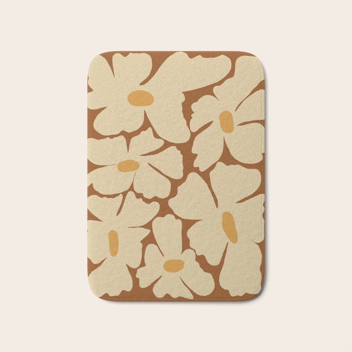 Retro fun floral  Bath Mat Gallery Image 1