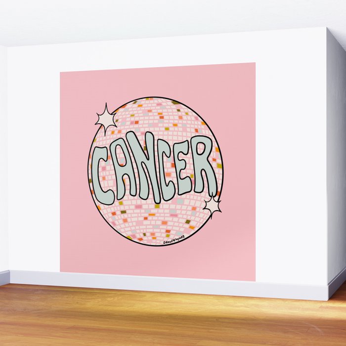 Cancer Disco Ball Wall Mural Gallery Image 2