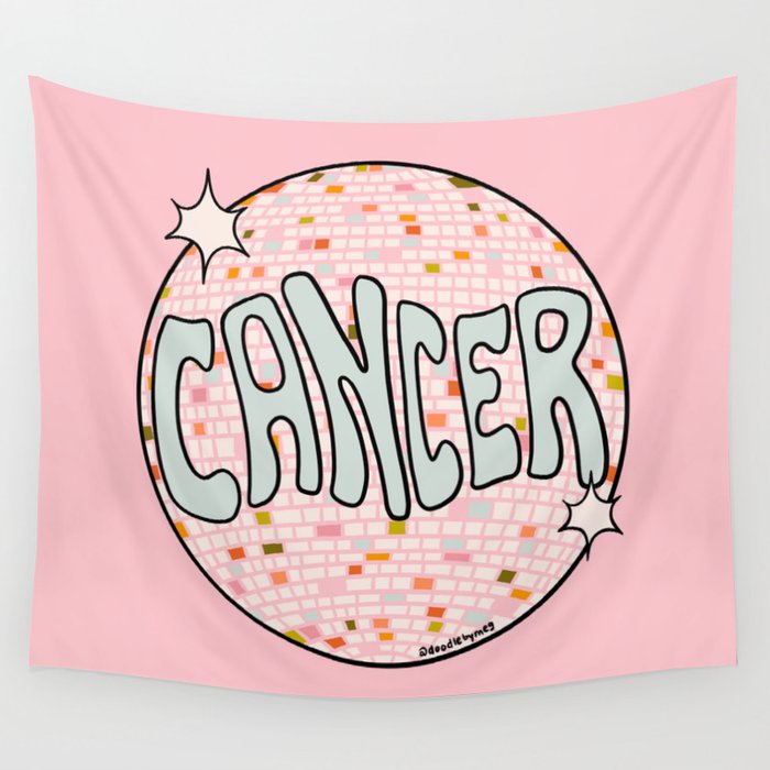 Cancer Disco Ball Wall Tapestry Gallery Image 1