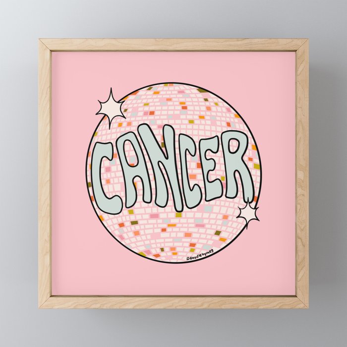 Cancer Disco Ball Mini Art Print Gallery Image 1