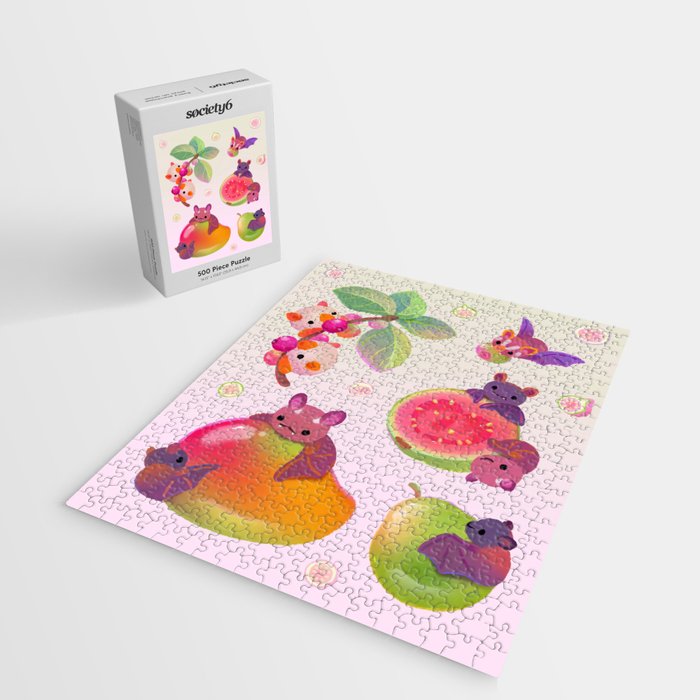  Fruit and bat - pastel Jigsaw Puzzle Gallery Image 2