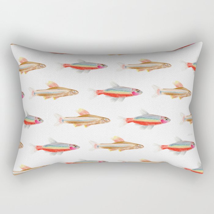 Colorful Fish Rectangular Pillow Gallery Image 1