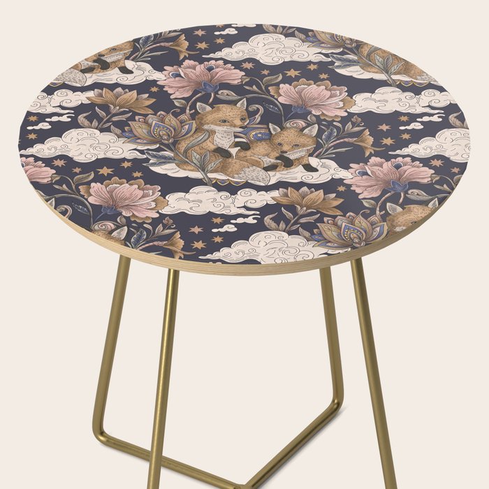 Fox Cubs in Moonlit Garden Side Table Gallery Image 2