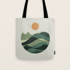 Cat Landscape 123 Tote Bag Gallery Image 1