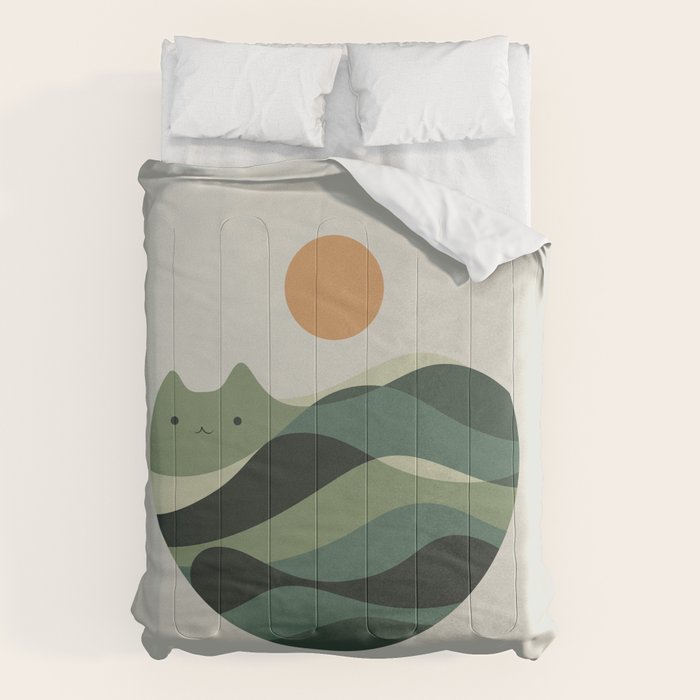 Cat Landscape 123 Comforter Gallery Image 6