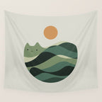 Cat Landscape 123 Wall Tapestry Gallery Image 4
