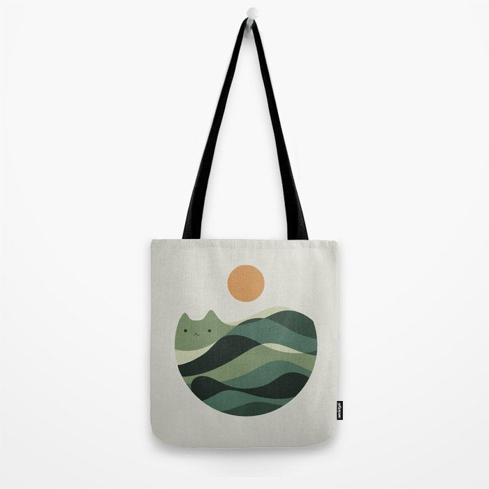 Cat Landscape 123 Tote Bag Gallery Image 2