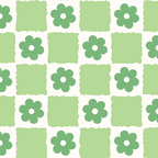 Flower Check in Forest Green Pattern Coffee Mug Gallery Image 2
