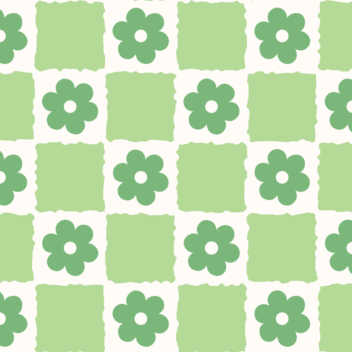 Flower Check in Forest Green Pattern Coffee Mug Gallery Image 2