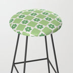 Flower Check in Forest Green Pattern Stool Gallery Image 2
