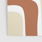 Palm Springs Mid-Century Minimalist Abstract Brown Ochre Beige White Poster Gallery Image 3