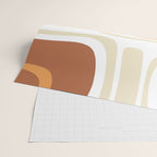 Palm Springs Mid-Century Minimalist Abstract Brown Ochre Beige White Wrapping Paper Gallery Image 2