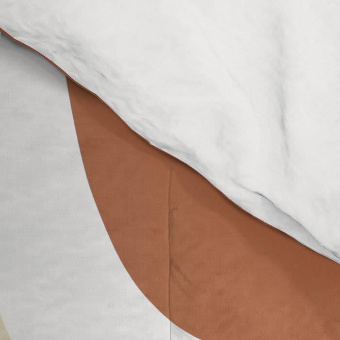 Palm Springs Mid-Century Minimalist Abstract Brown Ochre Beige White Comforter Gallery Image 4