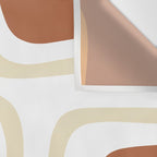Palm Springs Mid-Century Minimalist Abstract Brown Ochre Beige White Wall Tapestry Gallery Image 3