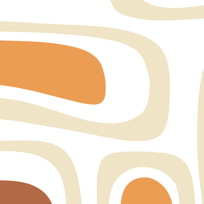 Palm Springs Mid-Century Minimalist Abstract Brown Ochre Beige White Coffee Mug Gallery Image 2