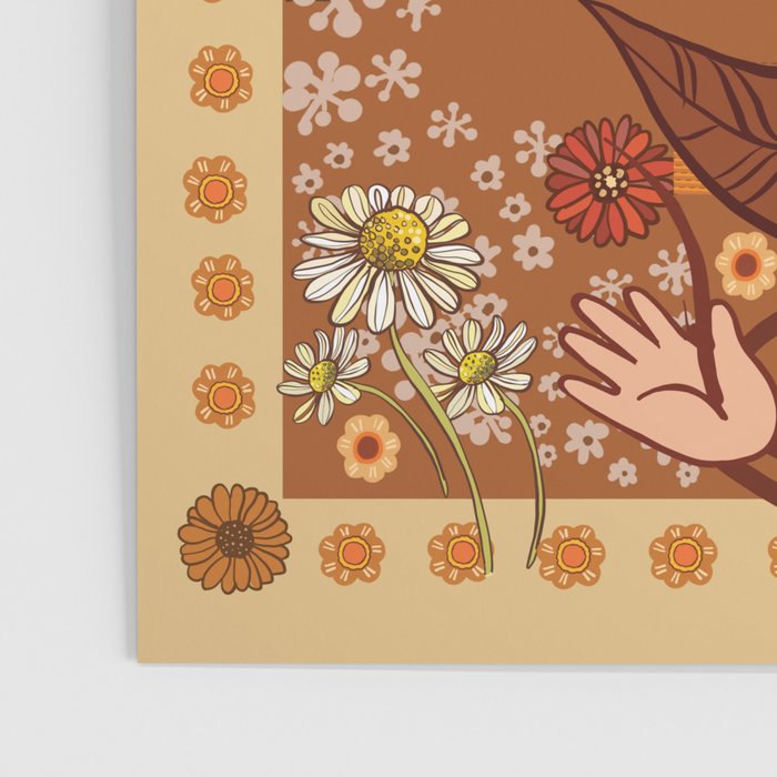 70s, Sunflower, retro, rainbow, warm colors, 60s, boho Poster Gallery Image 3