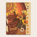 70s, Sunflower, retro, rainbow, warm colors, 60s, boho Notebook Gallery Image 4