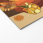 70s, Sunflower, retro, rainbow, warm colors, 60s, boho Welcome Mat Gallery Image 2