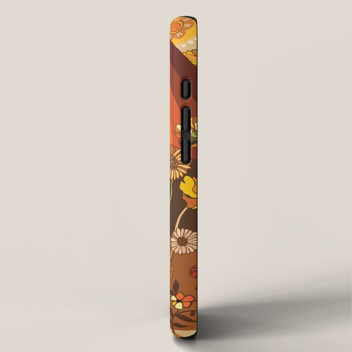 70s, Sunflower, retro, rainbow, warm colors, 60s, boho iPhone Case Gallery Image 2