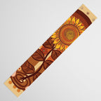 70s, Sunflower, retro, rainbow, warm colors, 60s, boho Table Runner Gallery Image 3