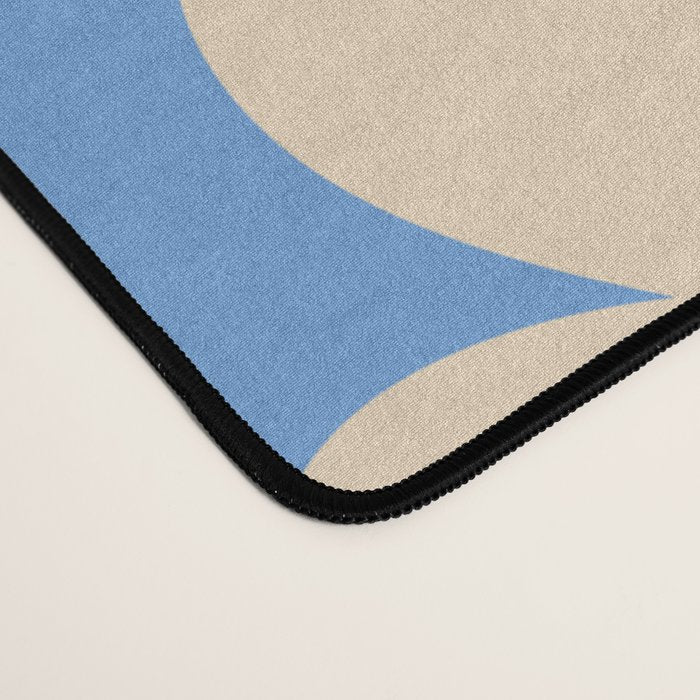 Abstract Flower Shape - Blue, Yellow and Red Desk Mat Gallery Image 4