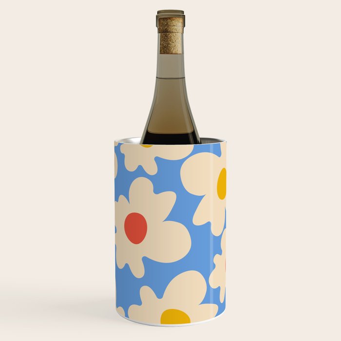 Abstract Flower Shape - Blue, Yellow and Red Wine Chiller Gallery Image 3