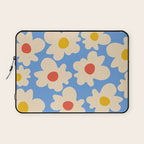 Abstract Flower Shape - Blue, Yellow and Red Laptop Sleeve Gallery Image 1