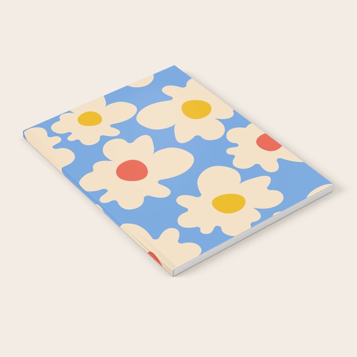 Abstract Flower Shape - Blue, Yellow and Red Notebook Gallery Image 2
