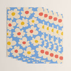 Abstract Flower Shape - Blue, Yellow and Red Wrapping Paper Gallery Image 3