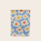 Abstract Flower Shape - Blue, Yellow and Red Wall Hanging Gallery Image 1