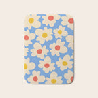 Abstract Flower Shape - Blue, Yellow and Red Bath Mat Gallery Image 1