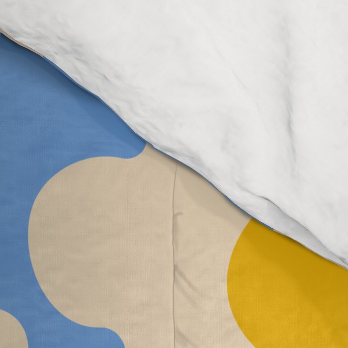 Abstract Flower Shape - Blue, Yellow and Red Comforter Gallery Image 4