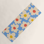 Abstract Flower Shape - Blue, Yellow and Red Yoga Mat Gallery Image 1