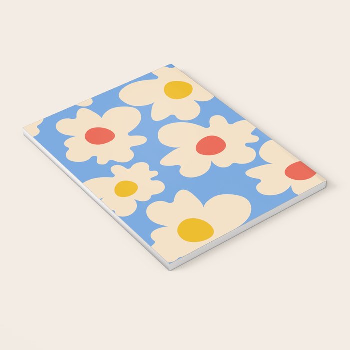 Abstract Flower Shape - Blue, Yellow and Red Notebook Gallery Image 3