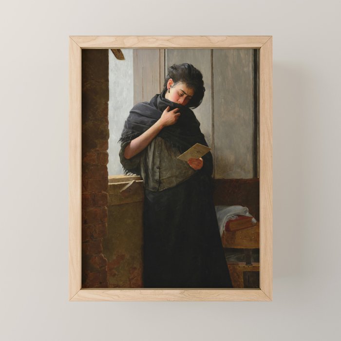 Longing - Saudade-  by Almeida Junior, 1899 Mini Art Print Gallery Image 1