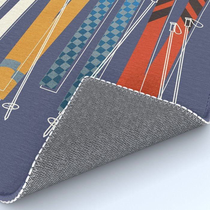 Retro Colorful Skis Rug Gallery Image 4