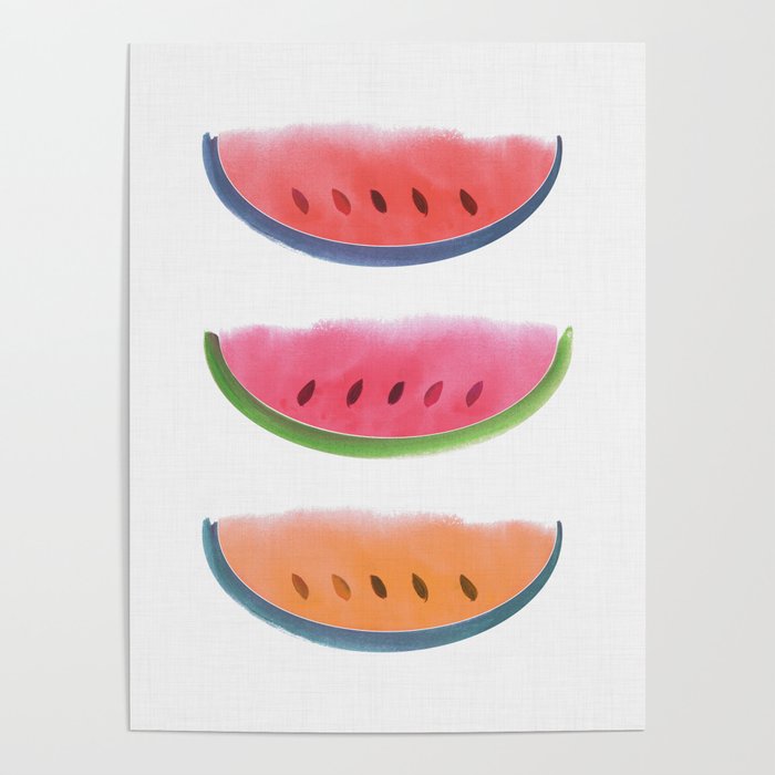 Watermelon Watercolor Poster Gallery Image 1