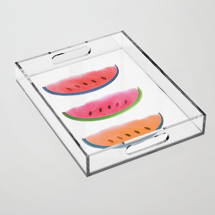 Watermelon Watercolor Acrylic Tray Gallery Image 1